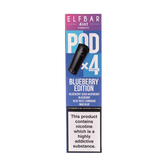 BUY 1 GET 1 FREE | Blueberry Edition 4 in 1 Prefilled Pods by Elf Bar - 4 PodsVAPE INDIA