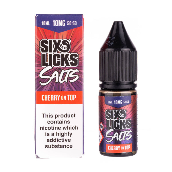 BUY 1 GET 1 FREE | Cherry On Top Nic Salt E-Liquid by Six LicksVAPE INDIA