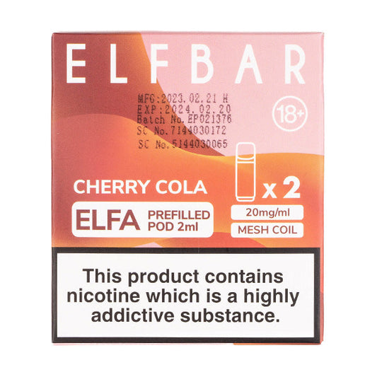 BUY 1 GET 1 FREE | Cherry Cola Elfa Prefilled Pods by Elf BarVAPE INDIA