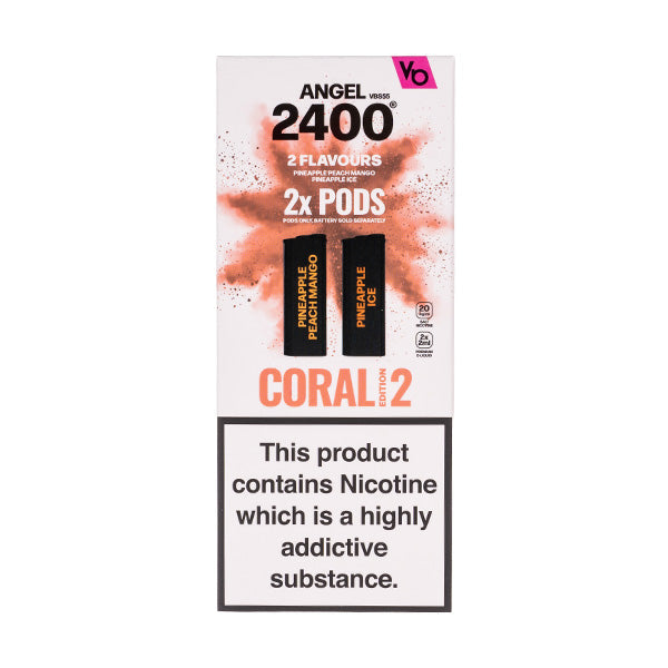 BUY 1 GET 1 FREE | Coral Edition 2 Vapes Bar Angel 2400 Prefilled PodsVAPE INDIA