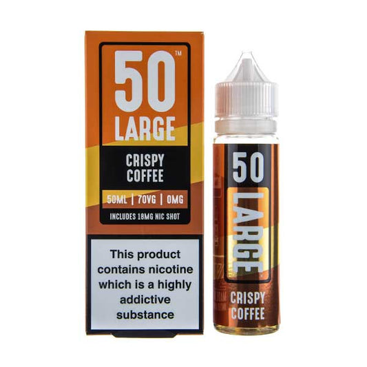 BUY 1 GET 1 FREE | Crispy Coffee 50ml Shortfill E-Liquid by 50 LargeVAPE INDIA