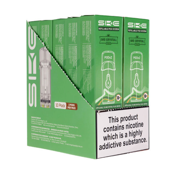 BUY 1 GET 1 FREE | SKE Crystal Plus Refillable Pods [Box of 10]VAPE INDIA