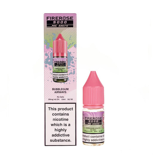 BUY 1 GET 1 FREE | Firerose 5000 Bubblegum Airways Nic Salt E-Liquid by EluxVAPE INDIA