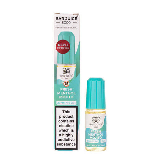 BUY 1 GET 1 FREE | Fresh Menthol Mojito Nic Salt E-Liquid by Bar Juice 5000VAPE INDIA