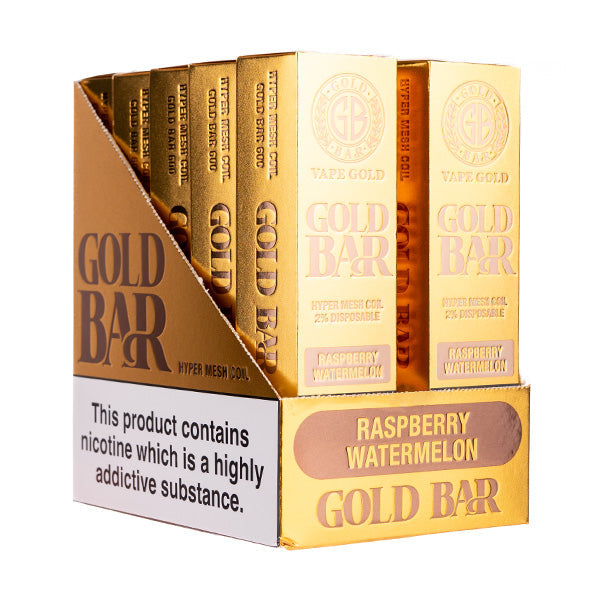 BUY 1 GET 1 FREE | Gold Bar 600 Disposable Vape [Pack of 10]VAPE INDIA