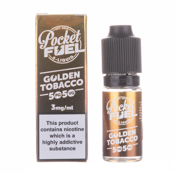 BUY 1 GET 1 FREE | Golden Tobacco 50-50 E-Liquid by Pocket FuelVAPE INDIA