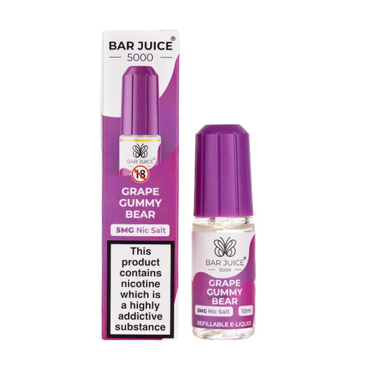 BUY 1 GET 1 FREE | Grape Gummy Bear Nic Salt E-Liquid by Bar Juice 5000VAPE INDIA