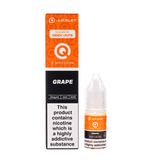 BUY 1 GET 1 FREE | Grape Q Series 6000 Nic Salt E-Liquid by JuiceletVAPE INDIA