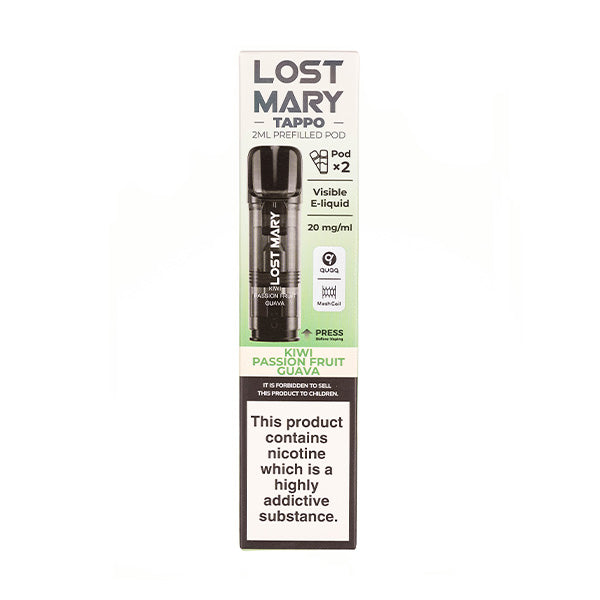 BUY 1 GET 1 FREE | Kiwi Passion Fruit Guava Tappo Prefilled Pods by Lost MaryVAPE INDIA