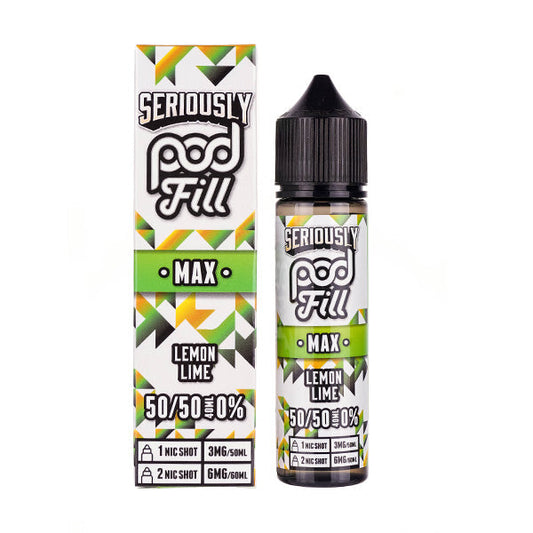 BUY 1 GET 1 FREE | Lemon Lime 50ml (50/50) Shortfill by Seriously Pod Fill MaxVAPE INDIA