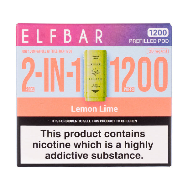 BUY 1 GET 1 FREE | Lemon Lime EB1200 Prefilled Pods by Elf BarVAPE INDIA