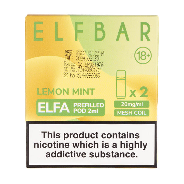 BUY 1 GET 1 FREE | Lemon Mint Elfa Prefilled Pods by Elf BarVAPE INDIA