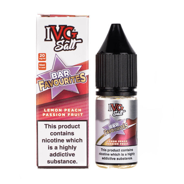 BUY 1 GET 1 FREE | Lemon Peach Passionfruit Nic Salt E-Liquid by IVG Bar FavouritesVAPE INDIA