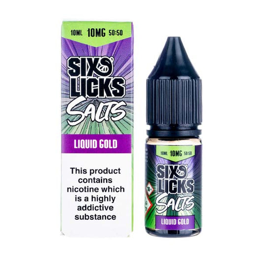 BUY 1 GET 1 FREE | Liquid Gold Nic Salt E-Liquid by Six LicksVAPE INDIA