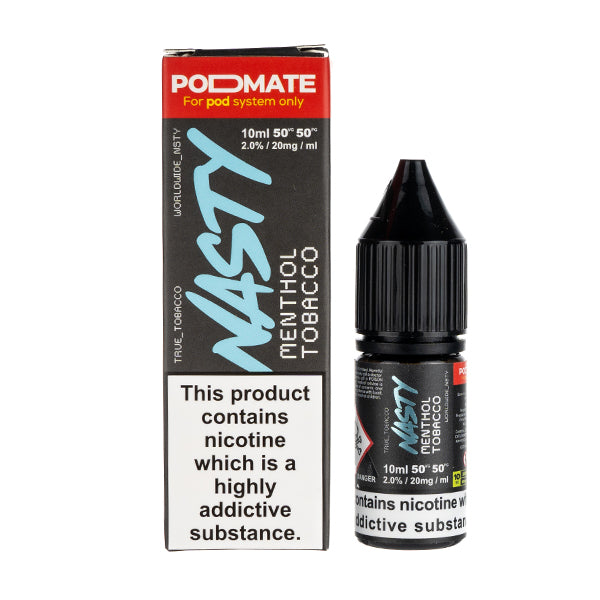 BUY 1 GET 1 FREE | Menthol Tobacco Nic Salt E-Liquid by Nasty Juice PodmateVAPE INDIA