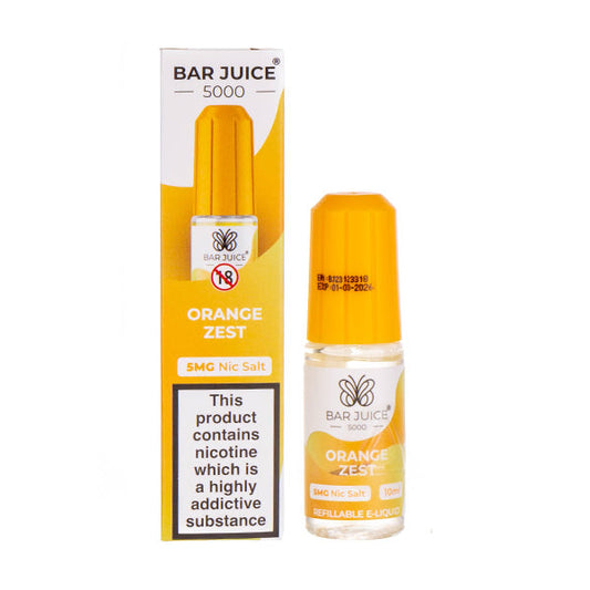 BUY 1 GET 1 FREE | Orange Zest Nic Salt E-Liquid by Bar Juice 5000VAPE INDIA