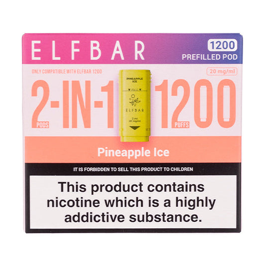 BUY 1 GET 1 FREE | Pineapple Ice EB1200 Prefilled Pods by Elf BarVAPE INDIA