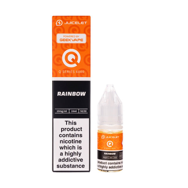 BUY 1 GET 1 FREE | Rainbow Q Series 6000 Nic Salt E-Liquid by JuiceletVAPE INDIA