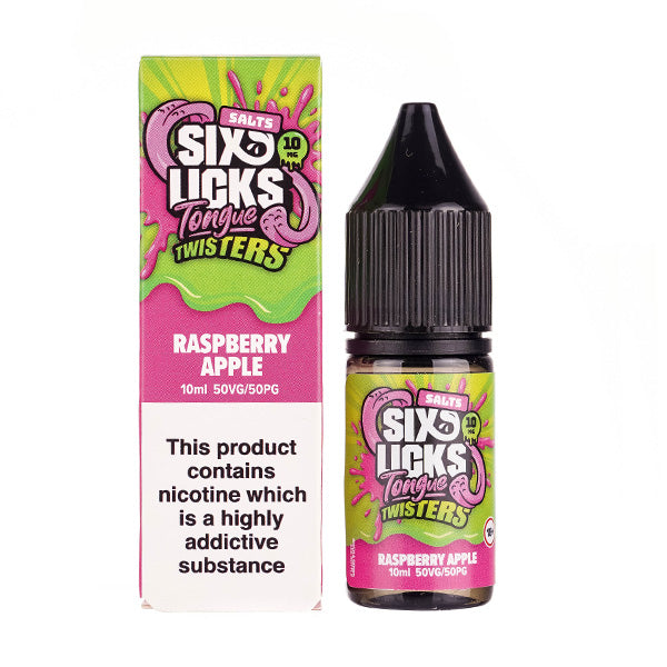 BUY 1 GET 1 FREE | Raspberry Apple Nic Salt E-Liquid by Six Licks Tongue TwistersVAPE INDIA