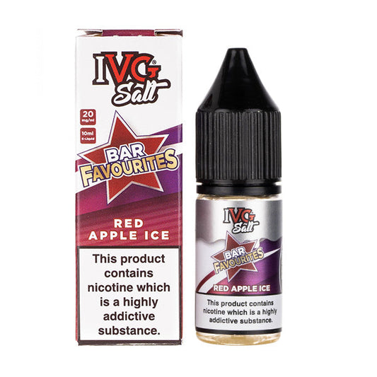 BUY 1 GET 1 FREE | Red Apple Ice Nic Salt E-Liquid by IVG Bar FavouritesVAPE INDIA