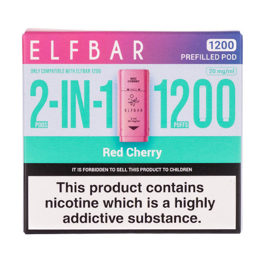 BUY 1 GET 1 FREE | Red Cherry EB1200 Prefilled Pods by Elf BarVAPE INDIA