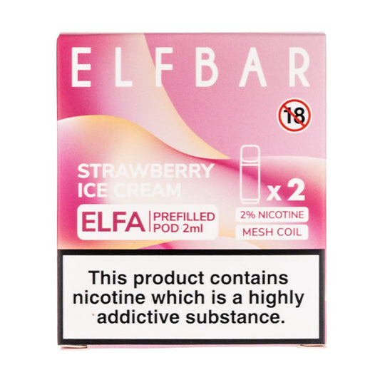 BUY 1 GET 1 FREE | Strawberry Ice Cream Elfa Prefilled Pods by Elf BarVAPE INDIA