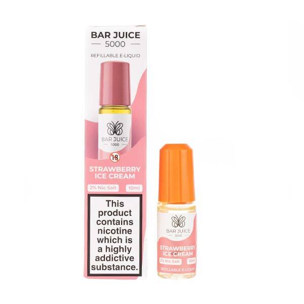 BUY 1 GET 1 FREE | Strawberry Ice Cream Nic Salt E-Liquid by Bar Juice 5000VAPE INDIA