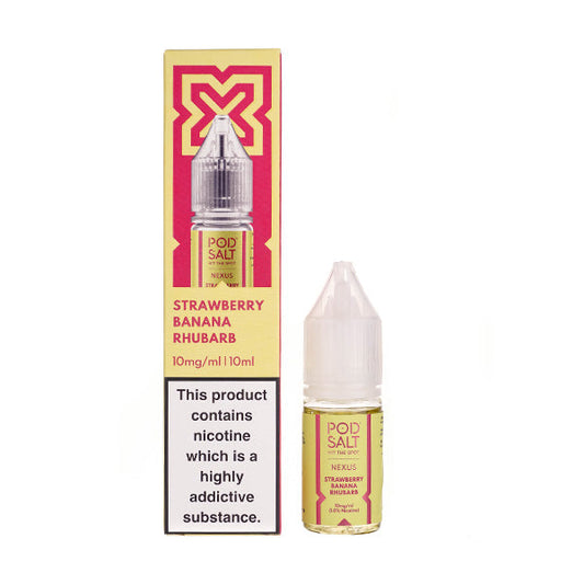 BUY 1 GET 1 FREE | Strawberry Banana Rhubarb Nic Salt E-Liquid by Pod Salt NexusVAPE INDIA