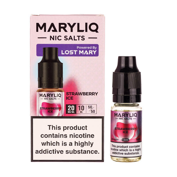 BUY 1 GET 1 FREE | Strawberry Ice Nic Salt E-Liquid by Lost Mary MaryliqVAPE INDIA