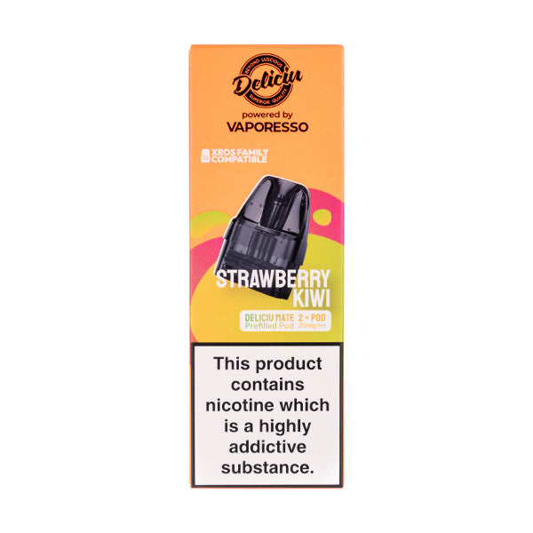 BUY 1 GET 1 FREE | Strawberry Kiwi Deliciu Mate Prefilled Pods by DeliciuVAPE INDIA