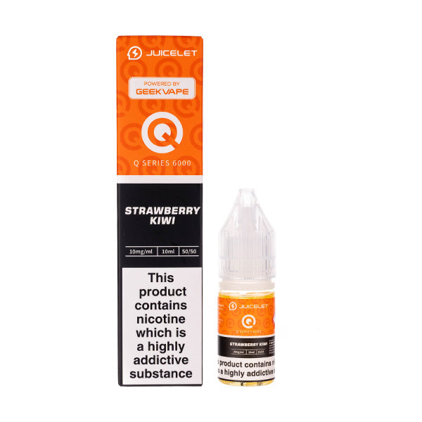 BUY 1 GET 1 FREE | Strawberry Kiwi Q Series 6000 Nic Salt E-Liquid by JuiceletVAPE INDIA