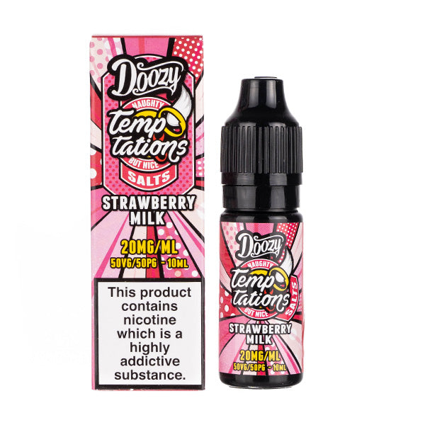 BUY 1 GET 1 FREE | Strawberry Milk Nic Salt E-Liquid by Doozy TemptationsVAPE INDIA