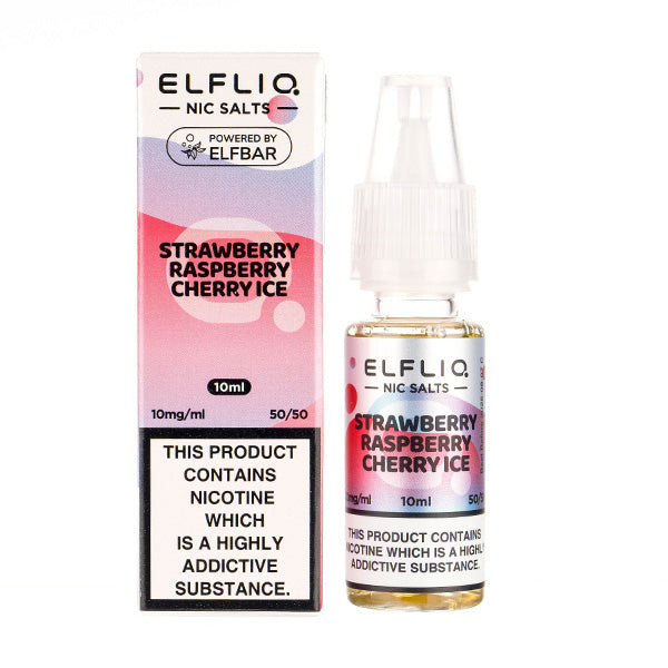 BUY 1 GET 1 FREE | Strawberry Raspberry Cherry Ice Nic Salt E-Liquid by Elf Bar ELFLIQVAPE INDIA