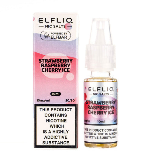 BUY 1 GET 1 FREE | Strawberry Raspberry Cherry Ice Nic Salt E-Liquid by Elf Bar ELFLIQVAPE INDIA