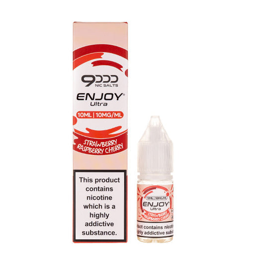 BUY 1 GET 1 FREE | Strawberry Raspberry Cherry Ice Nic Salt E-Liquid by Enjoy Ultra 9000VAPE INDIA