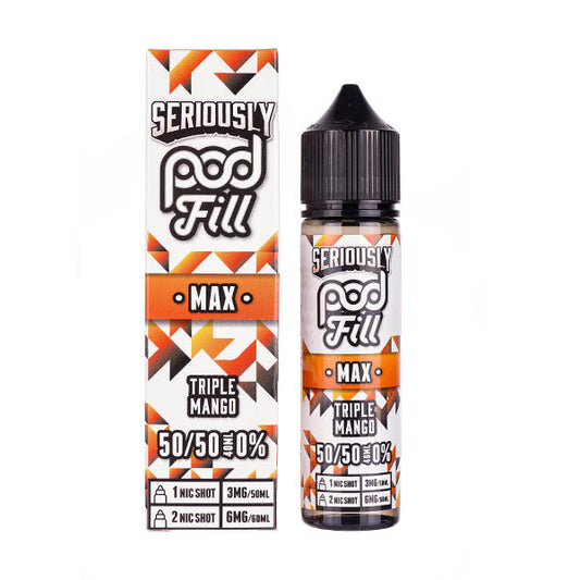 BUY 1 GET 1 FREE | Triple Mango 50ml (50/50) Shortfill by Seriously Pod Fill MaxVAPE INDIA