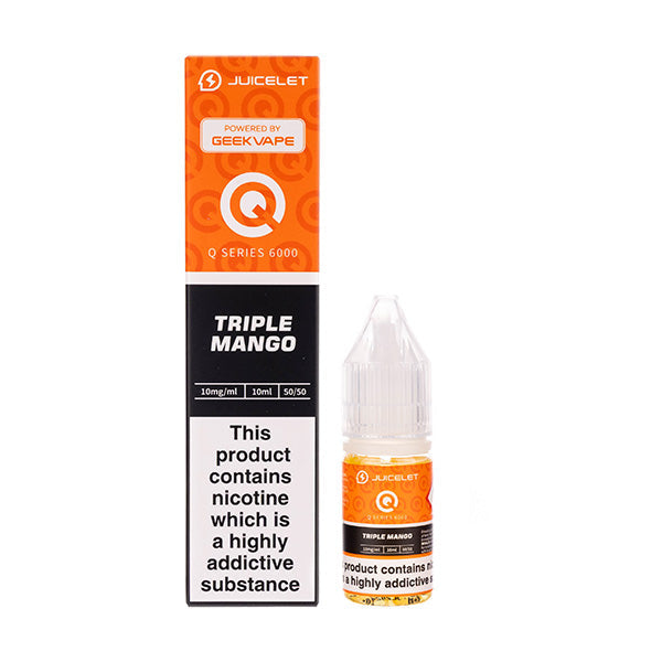 BUY 1 GET 1 FREE | Triple Mango Q Series 6000 Nic Salt E-Liquid by JuiceletVAPE INDIA