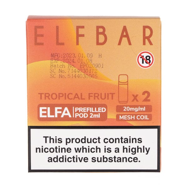 BUY 1 GET 1 FREE | Tropical Fruits Elfa Prefilled Pods by Elf BarVAPE INDIA