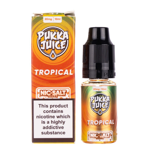 BUY 1 GET 1 FREE | Tropical Nic Salt E-Liquid by Pukka Juice 5000+VAPE INDIA