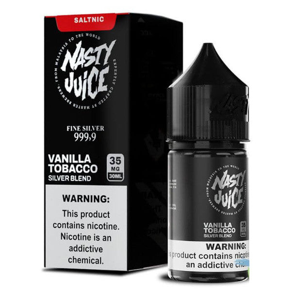 BUY 1 GET 1 FREE | Vanilla Tobacco Silver Blend - Nasty Salt | 30Ml Vape Juice | 35MG | Vape India