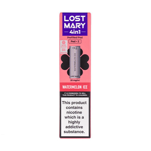 BUY 1 GET 1 FREE | Watermelon Ice 4-in-1 Prefilled Pods by Lost MaryVAPE INDIA