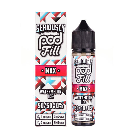 BUY 1 GET 1 FREE | Watermelon Ice 50ml (50/50) Shortfill by Seriously Pod Fill MaxVAPE INDIA