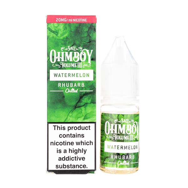 BUY 1 GET 1 FREE | Watermelon Rhubarb Nic Salt E-Liquid by Ohm BoyVAPE INDIA