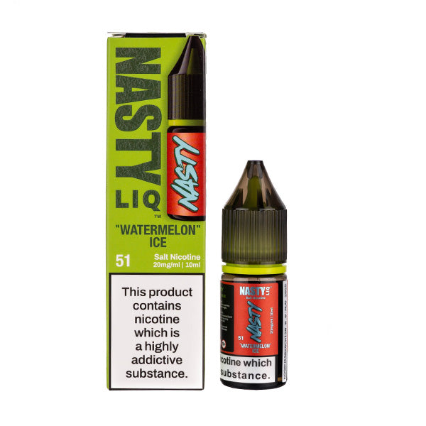 BUY 1 GET 1 FREE | Watermelon Ice Nic Salt E-Liquid by Nasty LiqVAPE INDIA