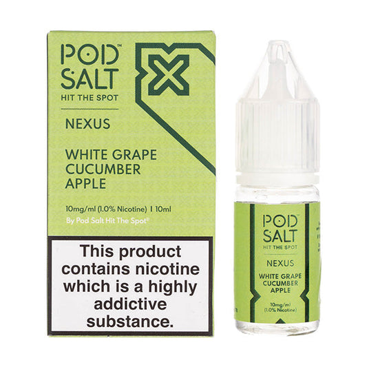 BUY 1 GET 1 FREE | White Grape Cucumber Apple Nic Salt by Pod Salt NexusVAPE INDIA