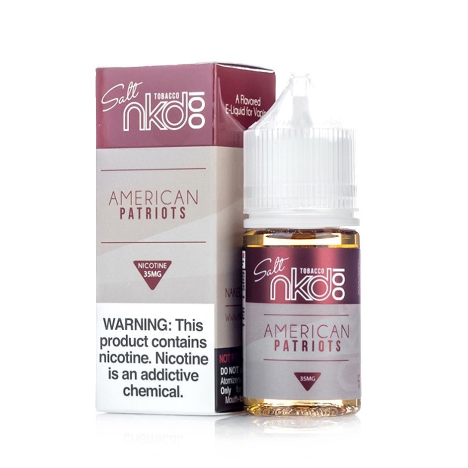 BUY 1 GET 1 FREE | American Patriots - Naked 100 Salt | 30Ml Vape Juice | 35MG, 50MG | Vape India - Vape India