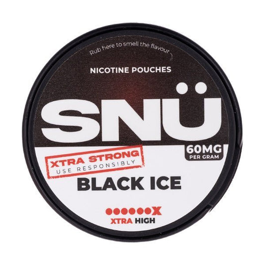 BUY 1 GET 1 FREE | Black Ice (Extra Strong) Nicotine Pouches by SNÜVAPE INDIA - Vape India