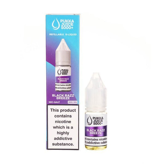 BUY 1 GET 1 FREE | Black Razz Breeze Nic Salt E - Liquid by Pukka Juice 5000+VAPE INDIA - Vape India