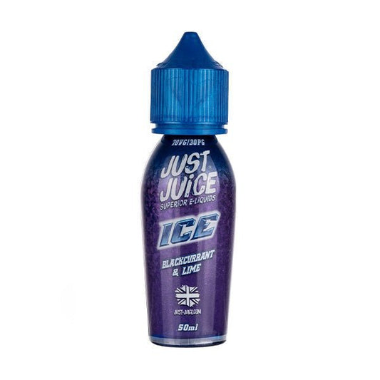 BUY 1 GET 1 FREE | Blackcurrant & Lime Ice 50ml Shortfill E - Liquid by Just Juice IceVAPE INDIA - Vape India