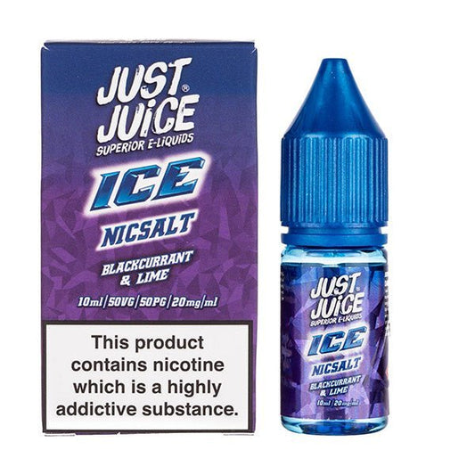 BUY 1 GET 1 FREE | Blackcurrant & Lime Ice Nic Salt by Just Juice IceVAPE INDIA - Vape India